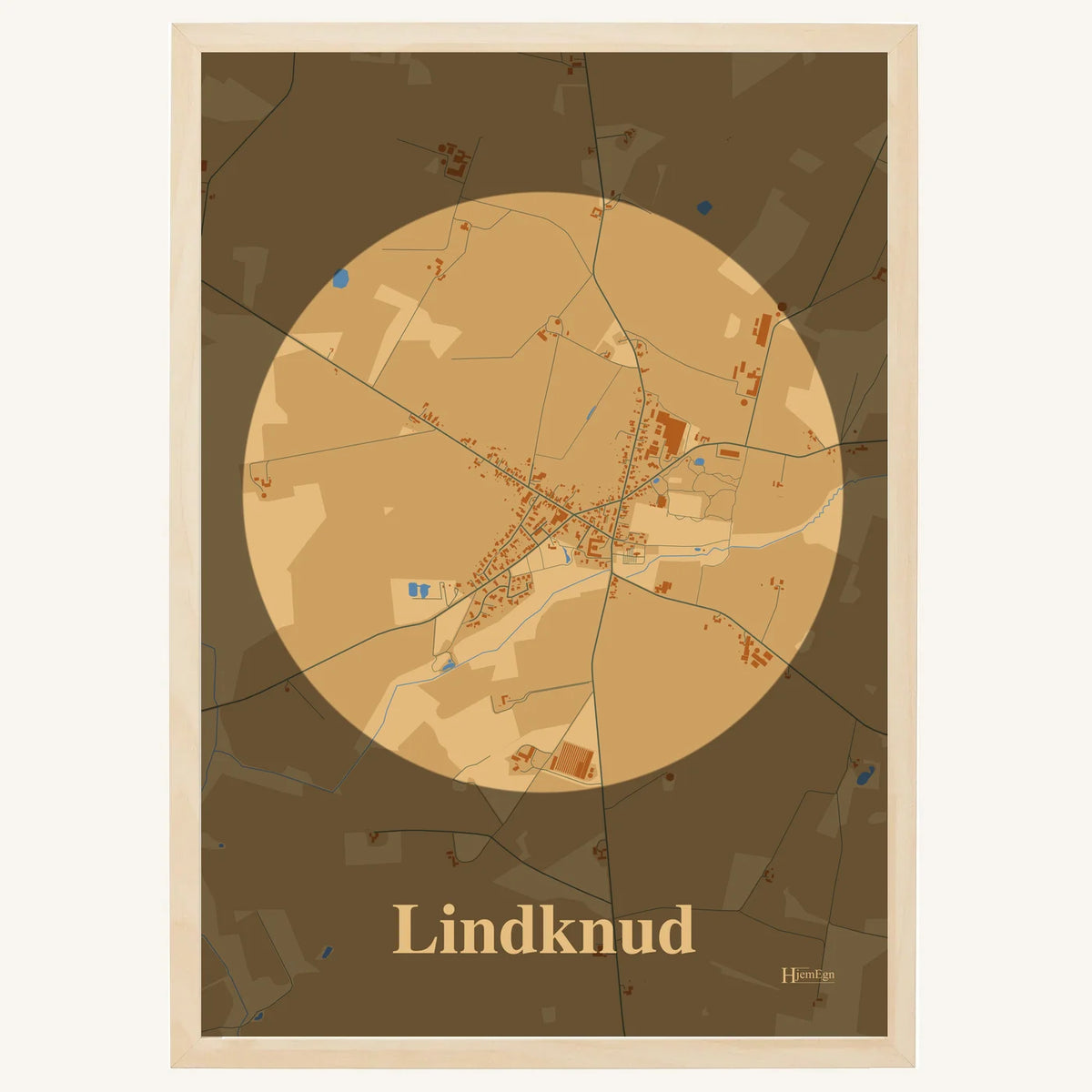 Lindknud plakat – Centrum 2026 – Lys pastel brun