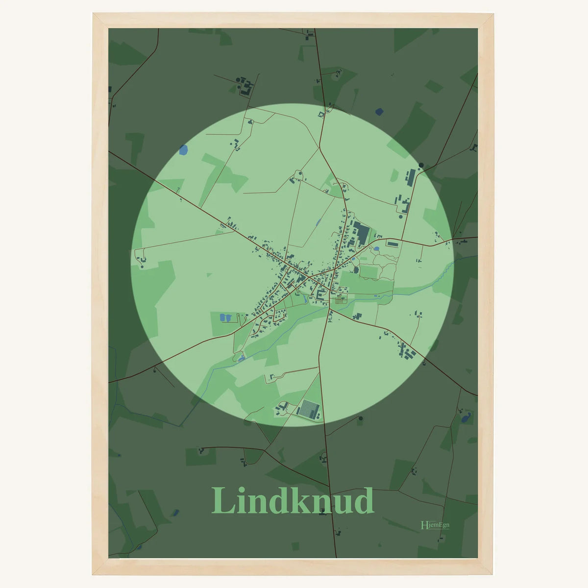 Lindknud plakat – Centrum 2026 – Lys pastel grøn
