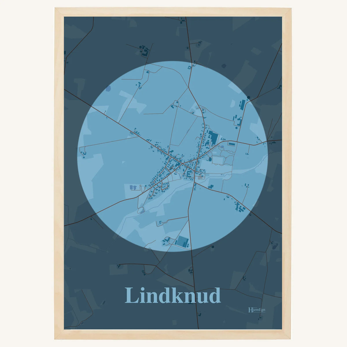 Lindknud plakat – Centrum 2026 – Lys pastel blå