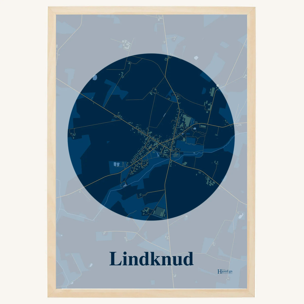 Lindknud plakat – Centrum 2026 – Mørk blå