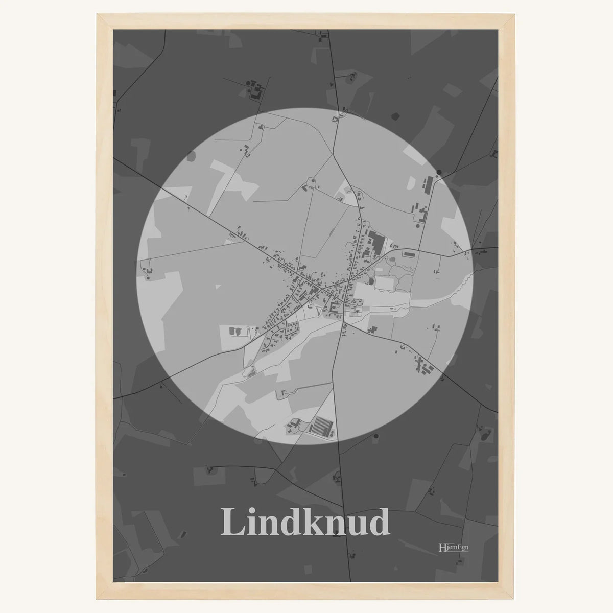 Lindknud plakat – Centrum 2026 – Lys pastel grå