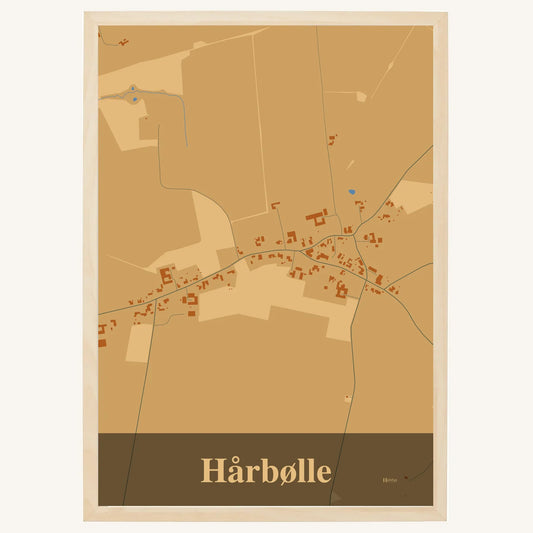 Hårbølle plakat – Firkantet 2026 – Lys pastel brun