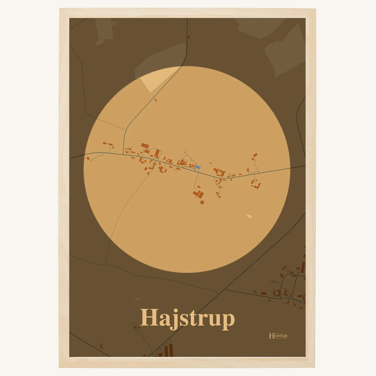 Hajstrup plakat – Centrum 2026 – Lys pastel brun