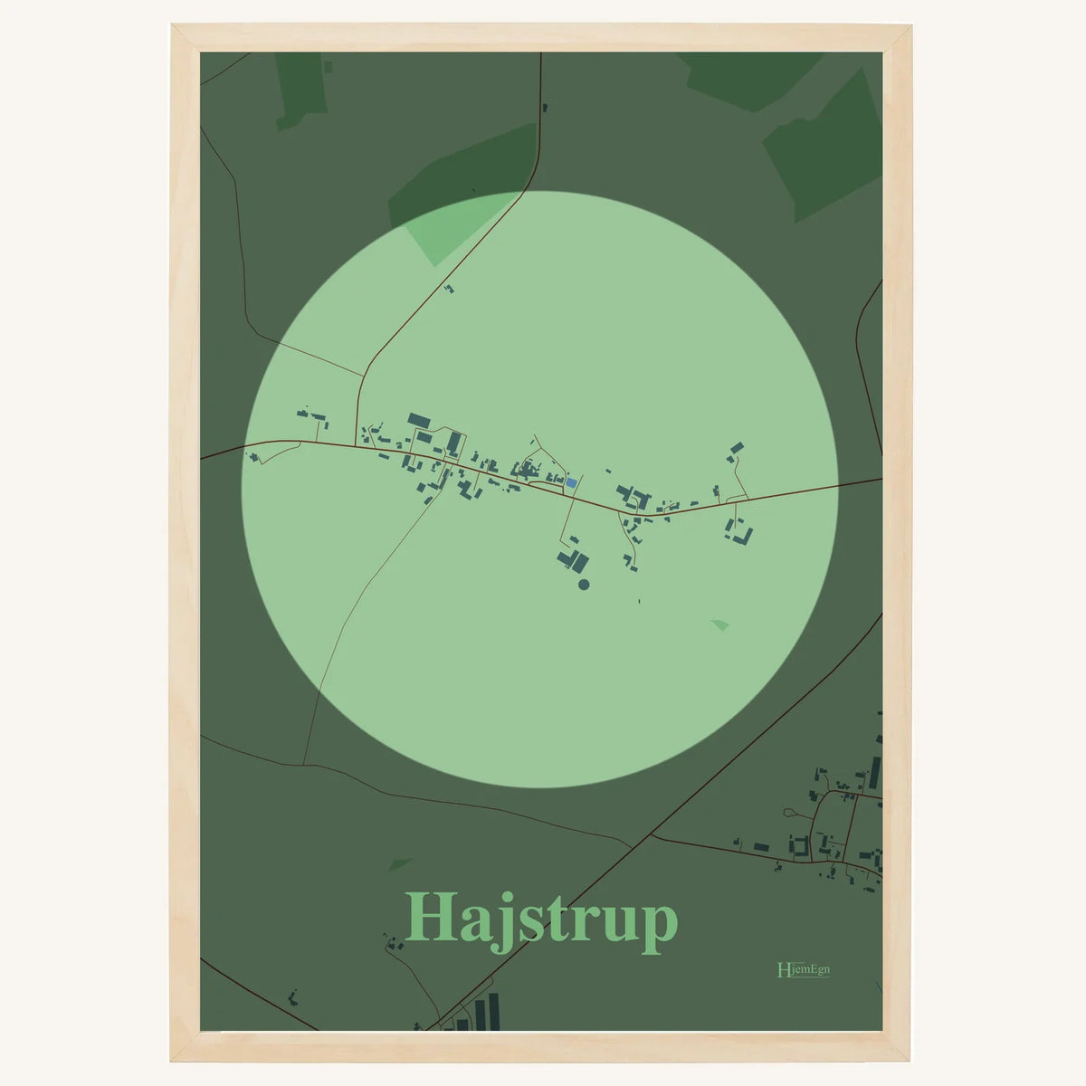 Hajstrup plakat – Centrum 2026 – Lys pastel grøn