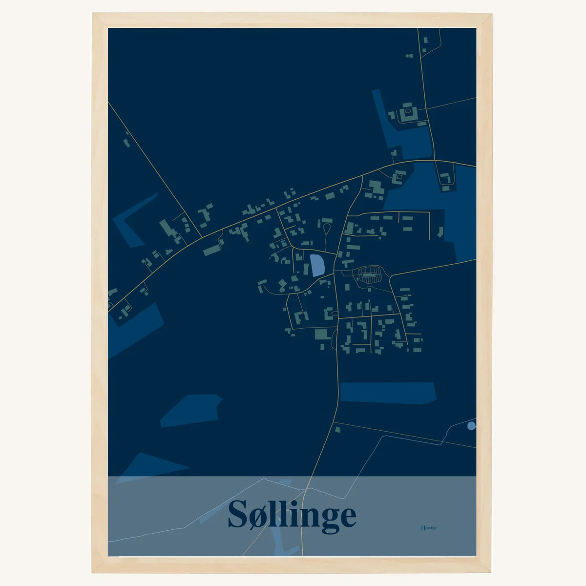 Søllinge plakat – Firkantet 2026 – Mørk blå