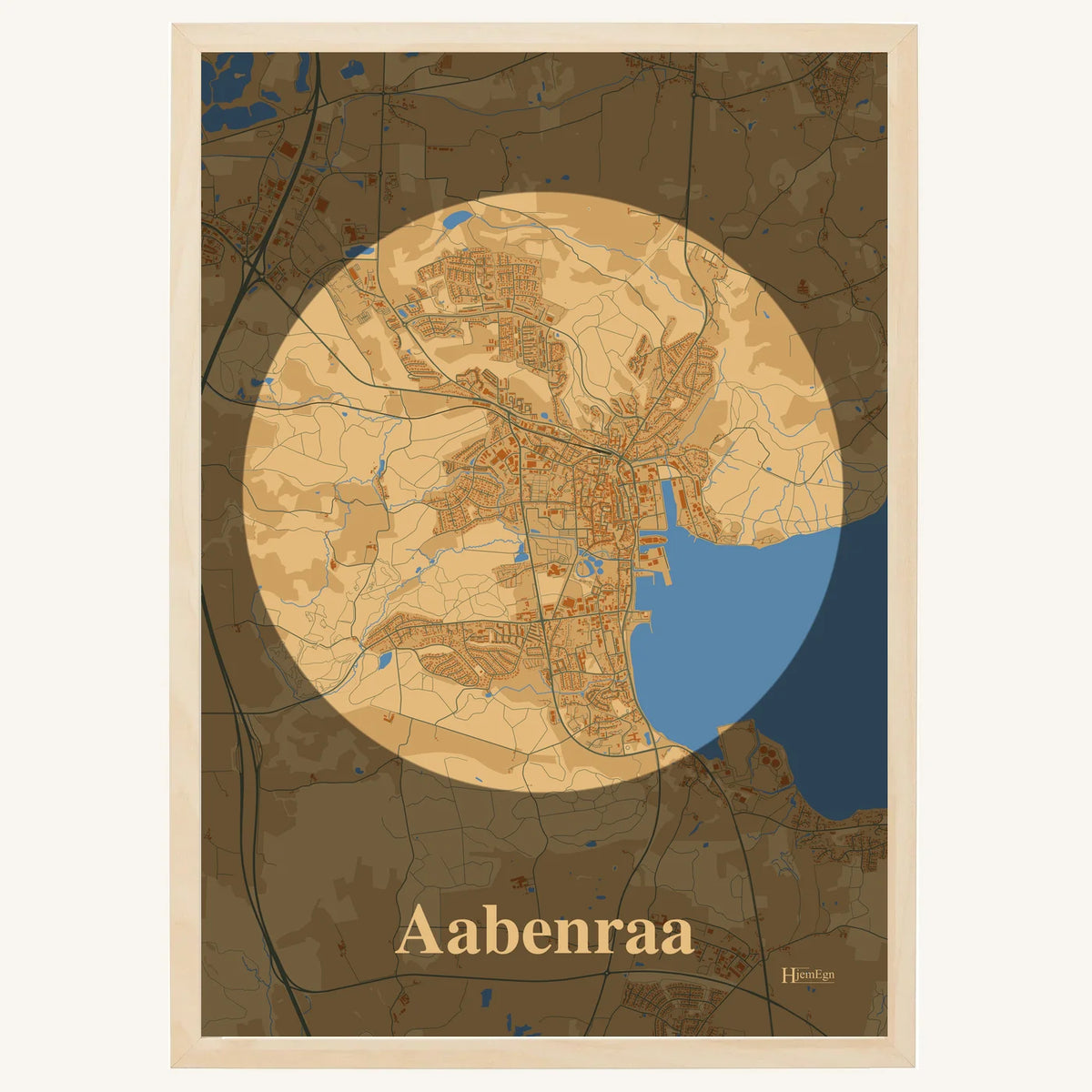 Aabenraa plakat – Centrum 2026 – Lys pastel brun