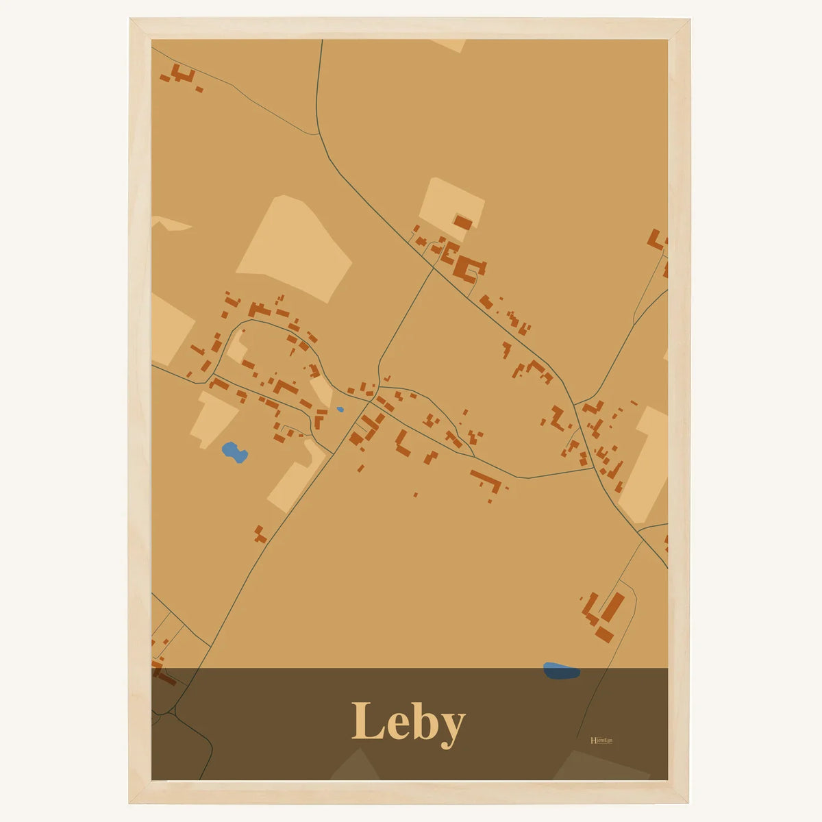 Leby plakat – Firkantet 2026 – Lys pastel brun