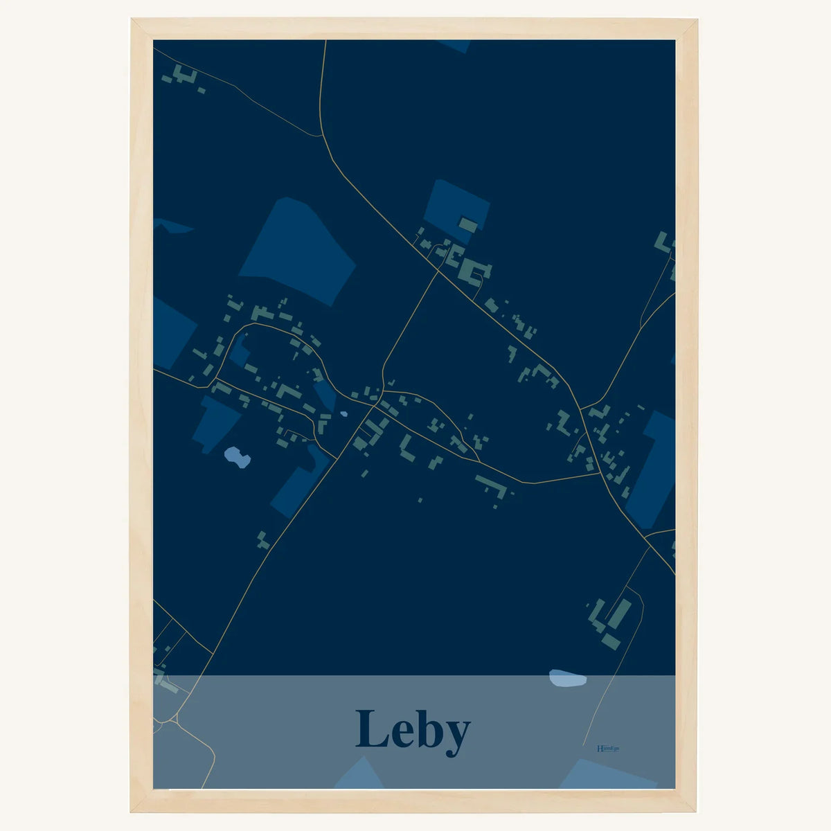 Leby plakat – Firkantet 2026 – Mørk blå