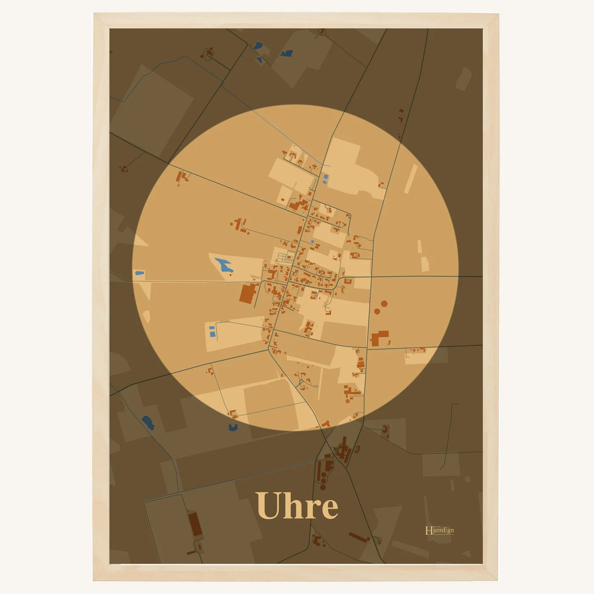 Uhre plakat – Centrum 2026 – Lys pastel brun
