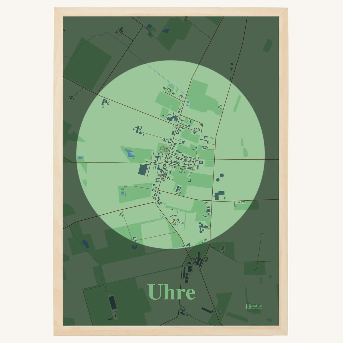 Uhre plakat – Centrum 2026 – Lys pastel grøn