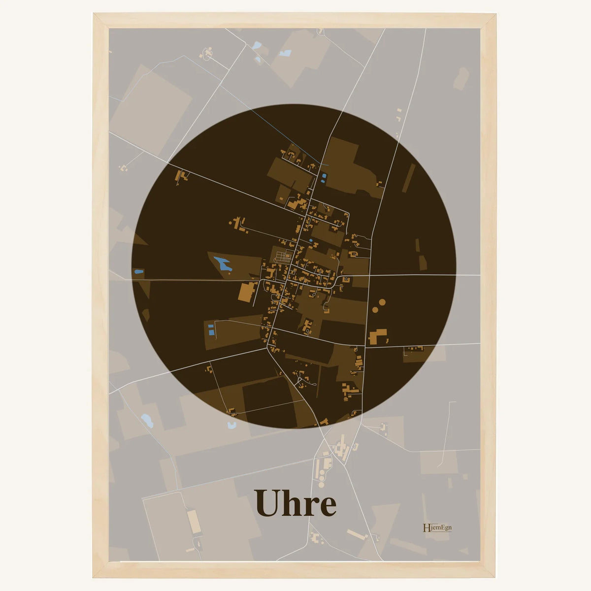 Uhre plakat – Centrum 2026 – Mørk brun