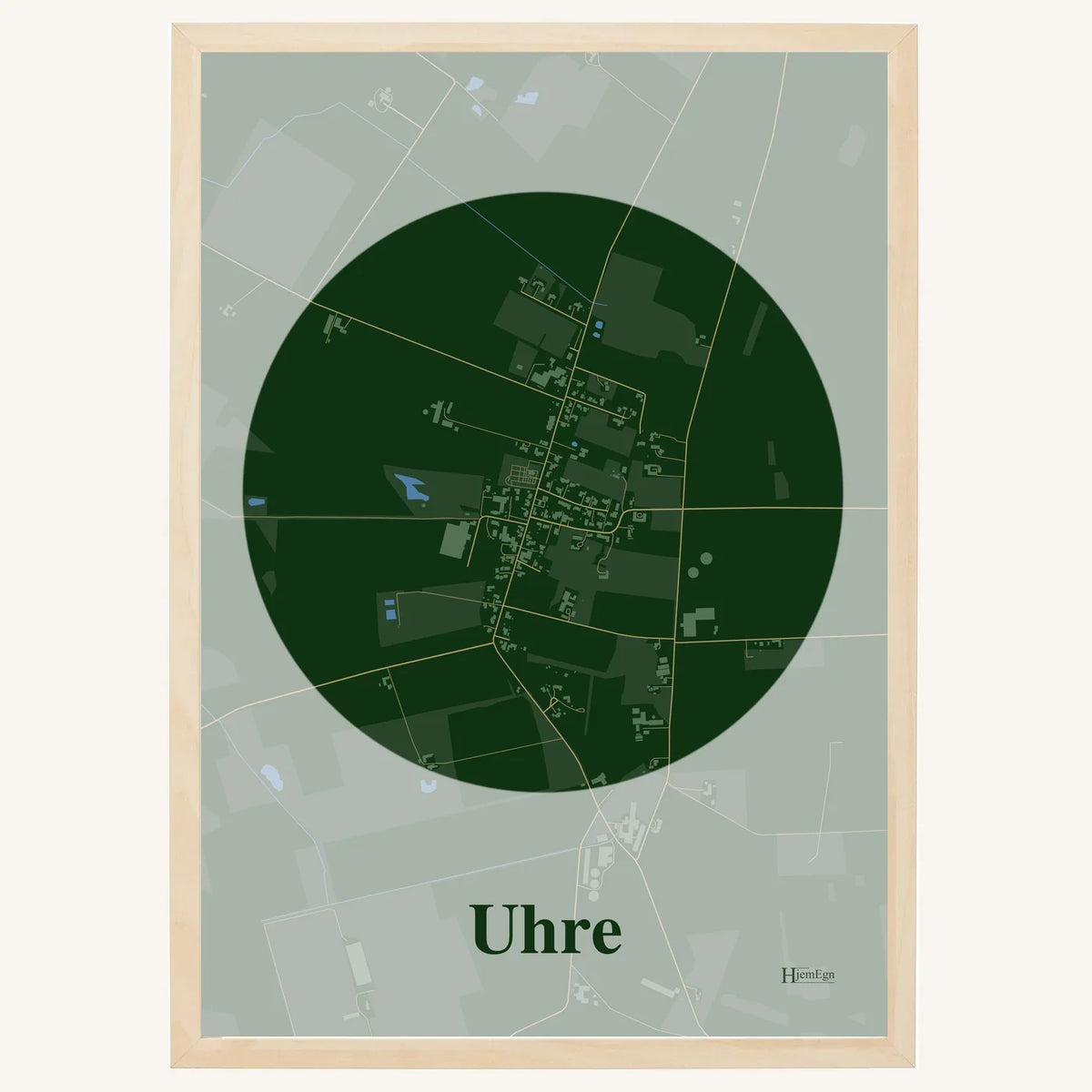 Uhre plakat – Centrum 2026 – Mørk grøn