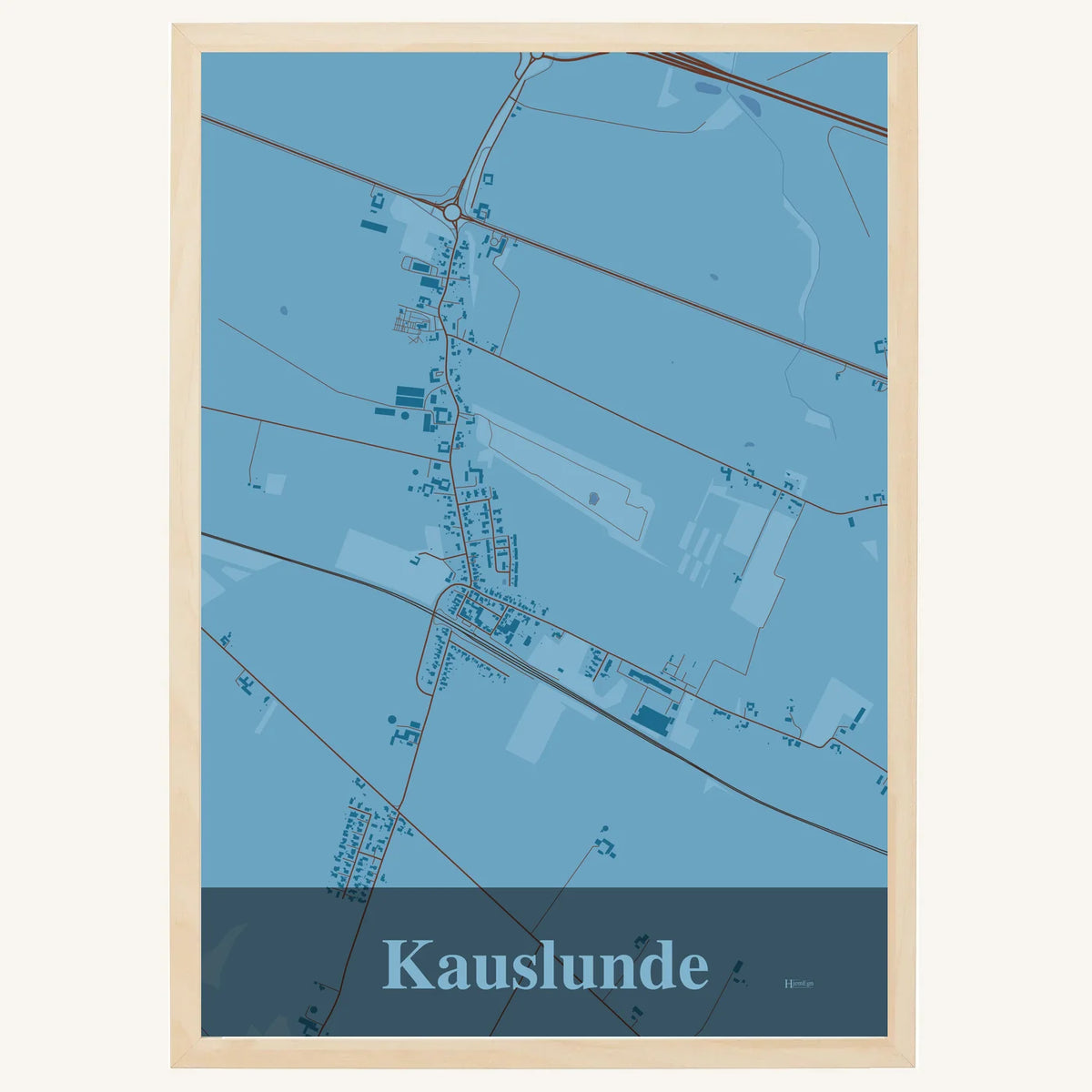 Kauslunde plakat – Firkantet 2026 – Lys pastel blå