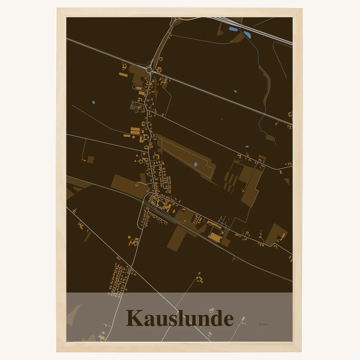 Kauslunde plakat – Firkantet 2026 – Mørk brun