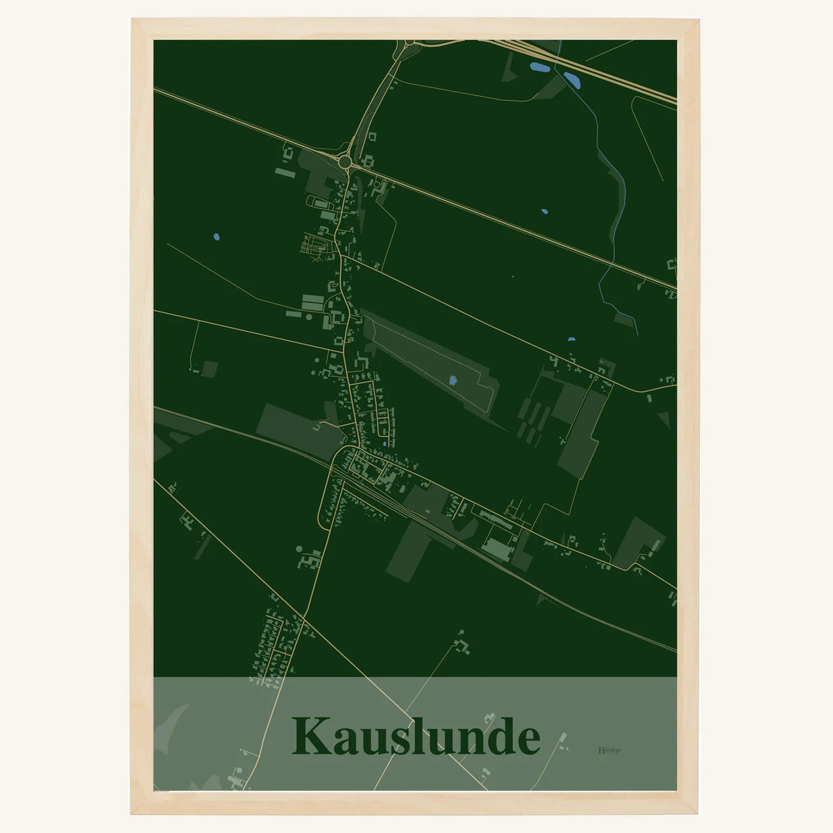 Kauslunde plakat – Firkantet 2026 – Mørk grøn