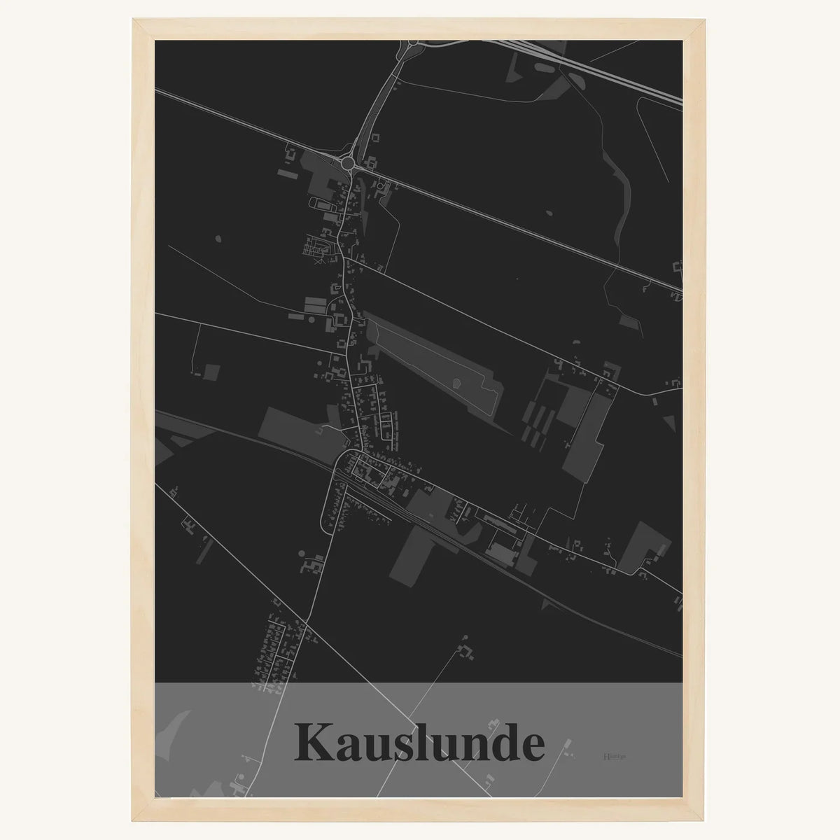 Kauslunde plakat – Firkantet 2026 – Mørk grå