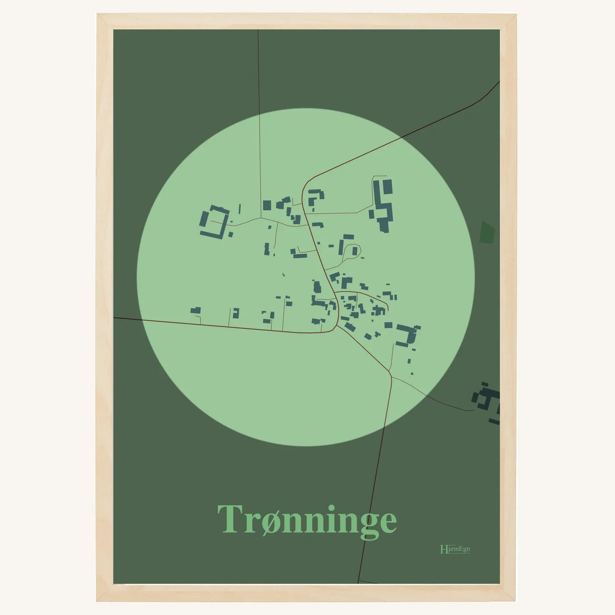 Trønninge plakat – Centrum 2026 – Lys pastel grøn