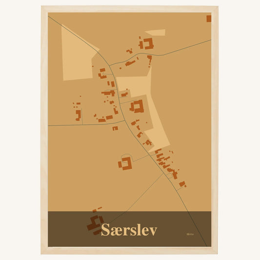 Særslev plakat – Firkantet 2026 – Lys pastel brun