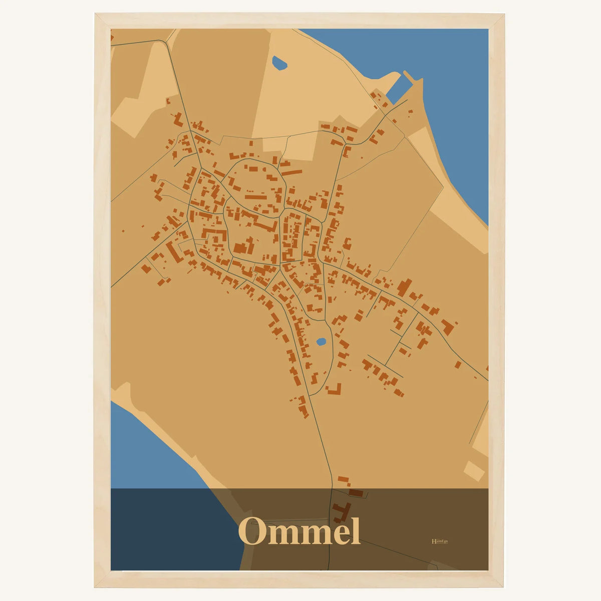 Ommel plakat – Firkantet 2026 – Lys pastel brun