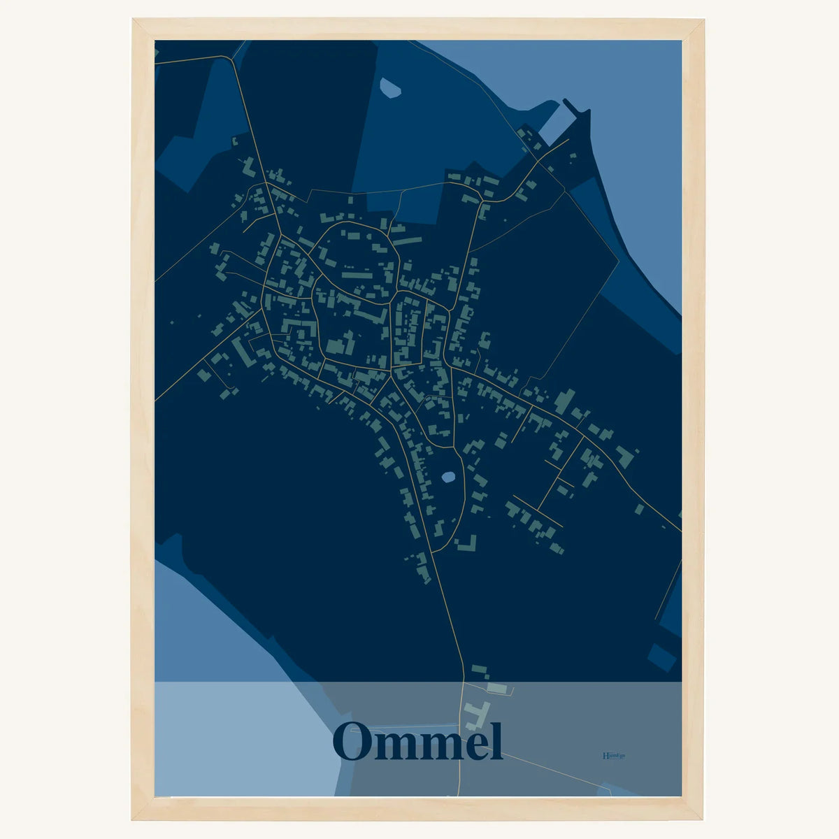Ommel plakat – Firkantet 2026 – Mørk blå