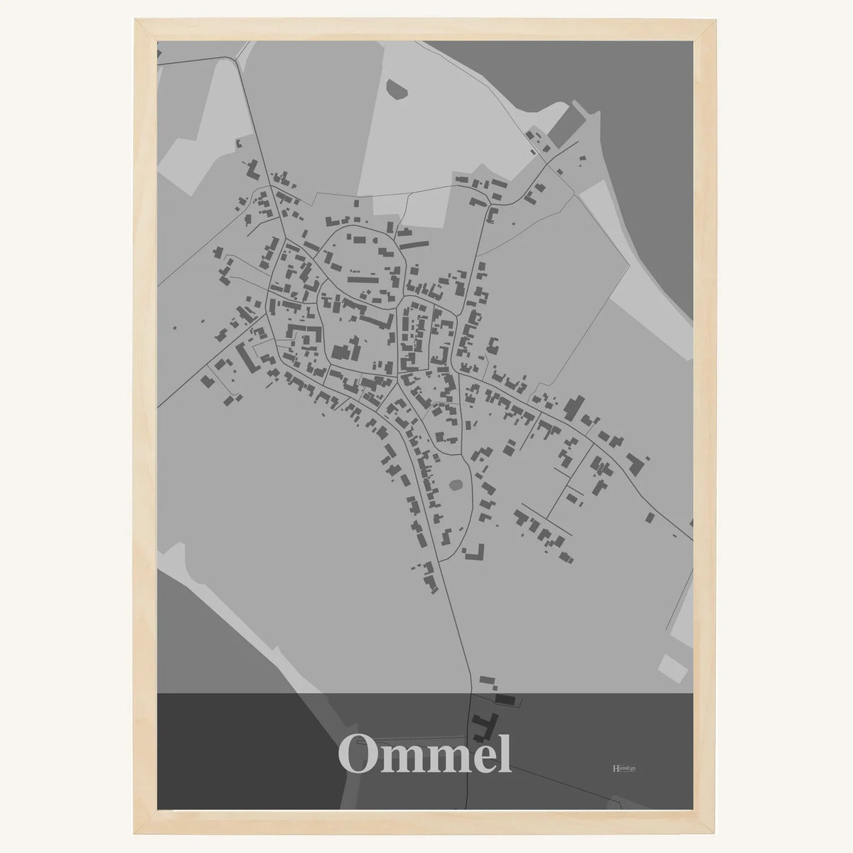 Ommel plakat – Firkantet 2026 – Lys pastel grå