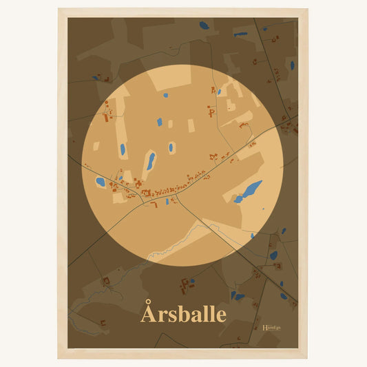 Årsballe plakat – Centrum 2026 – Lys pastel brun