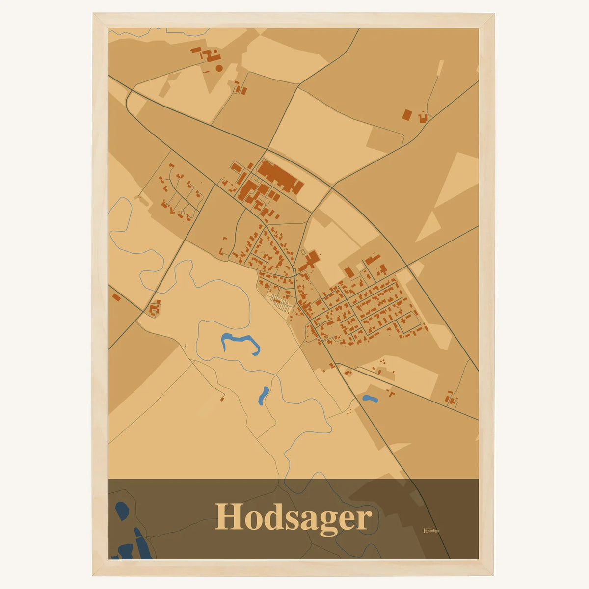 Hodsager plakat – Firkantet 2026 – Lys pastel brun