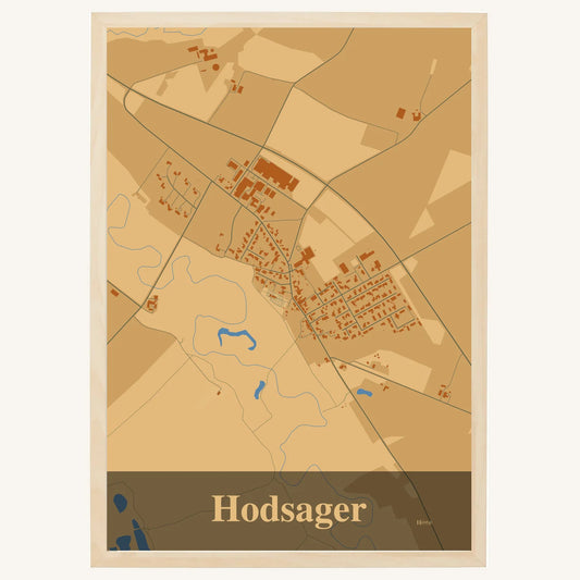 Hodsager plakat – Firkantet 2026 – Lys pastel brun