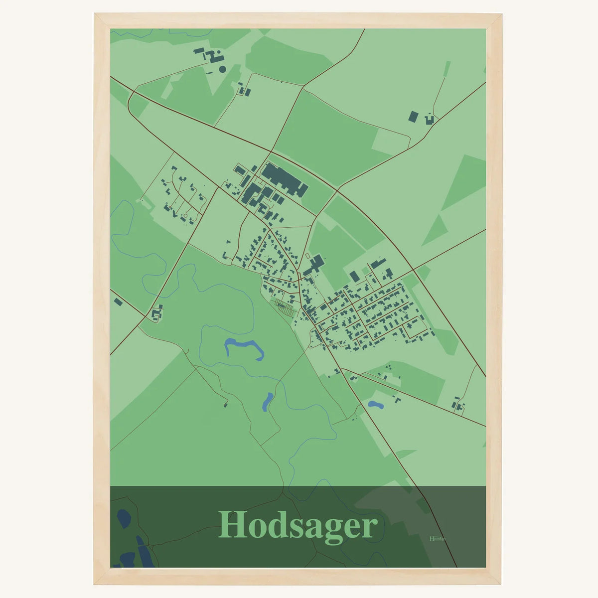 Hodsager plakat – Firkantet 2026 – Lys pastel grøn