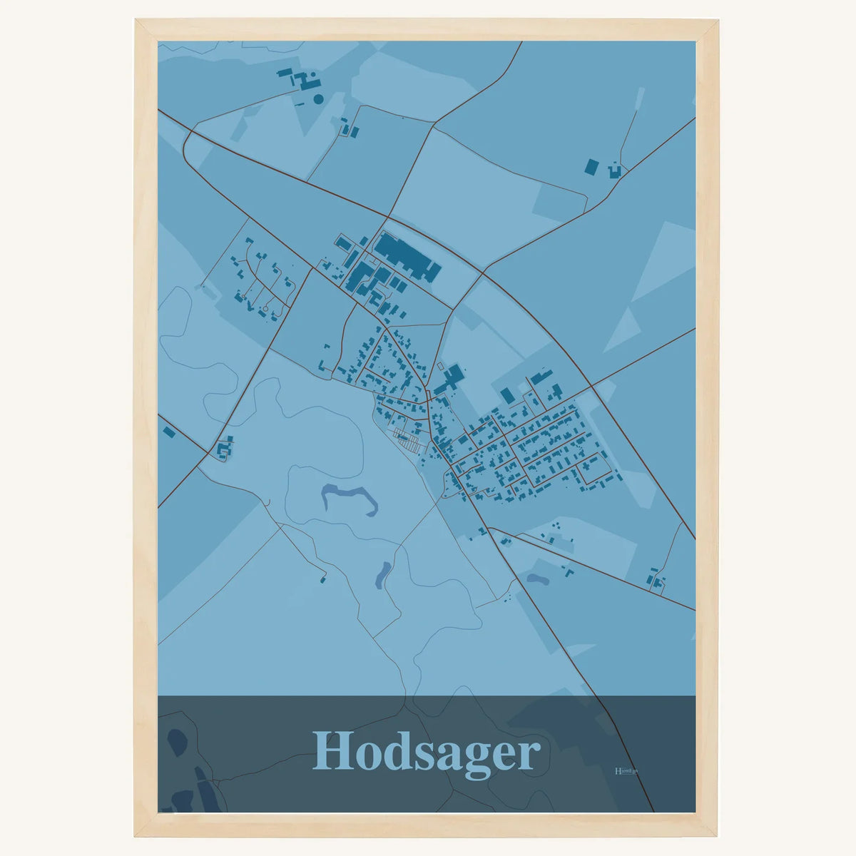 Hodsager plakat – Firkantet 2026 – Lys pastel blå