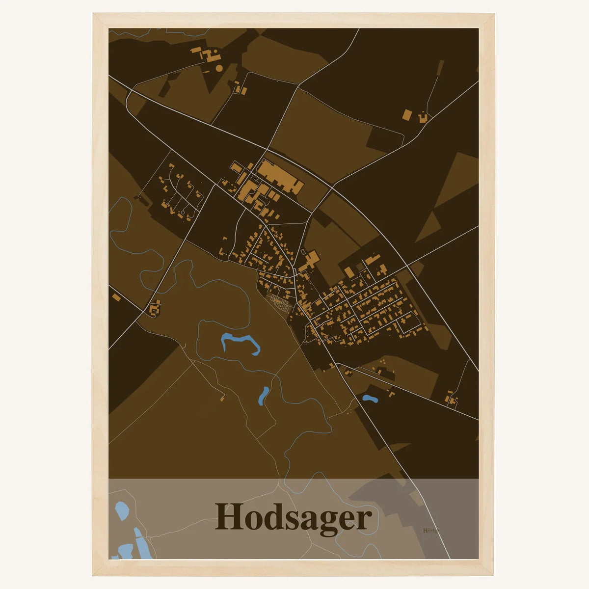 Hodsager plakat – Firkantet 2026 – Mørk brun
