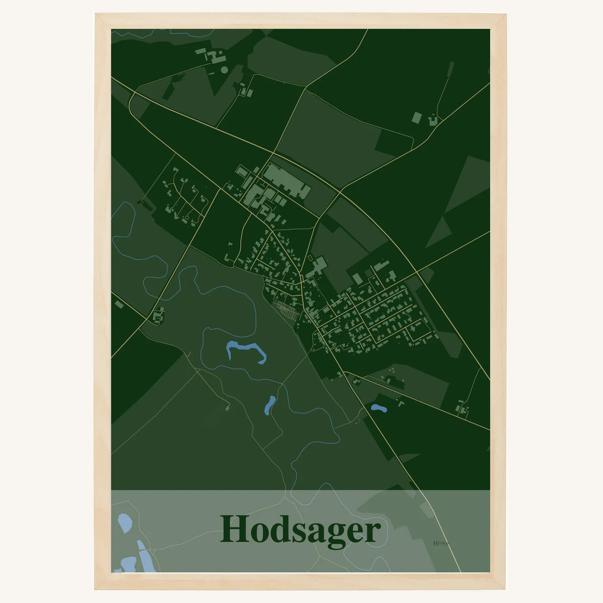 Hodsager plakat – Firkantet 2026 – Mørk grøn