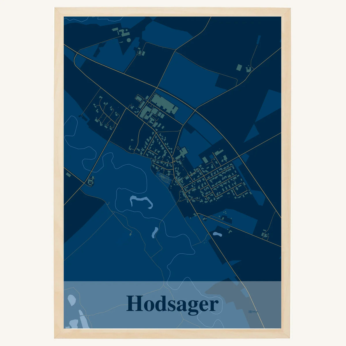 Hodsager plakat – Firkantet 2026 – Mørk blå