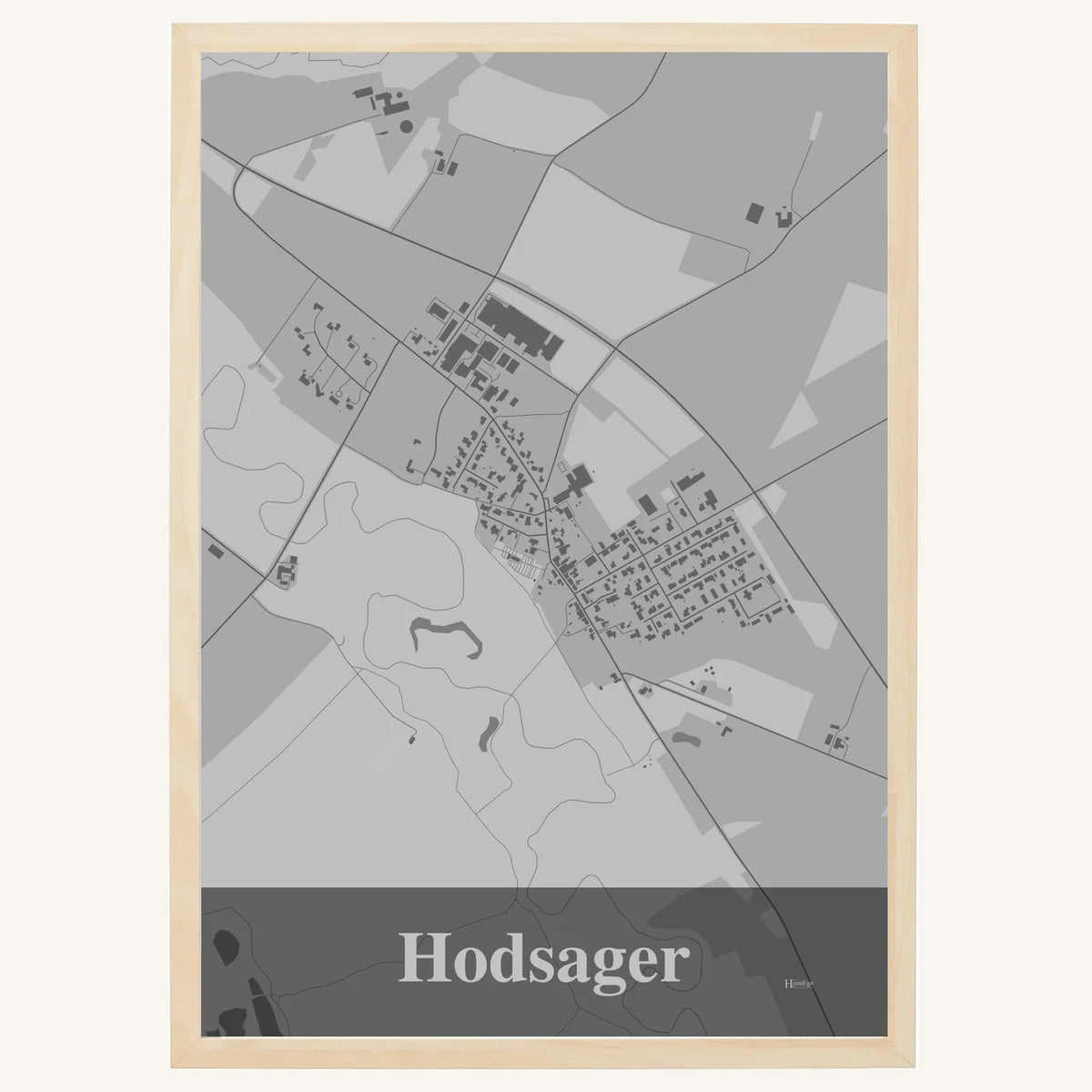 Hodsager plakat – Firkantet 2026 – Lys pastel grå