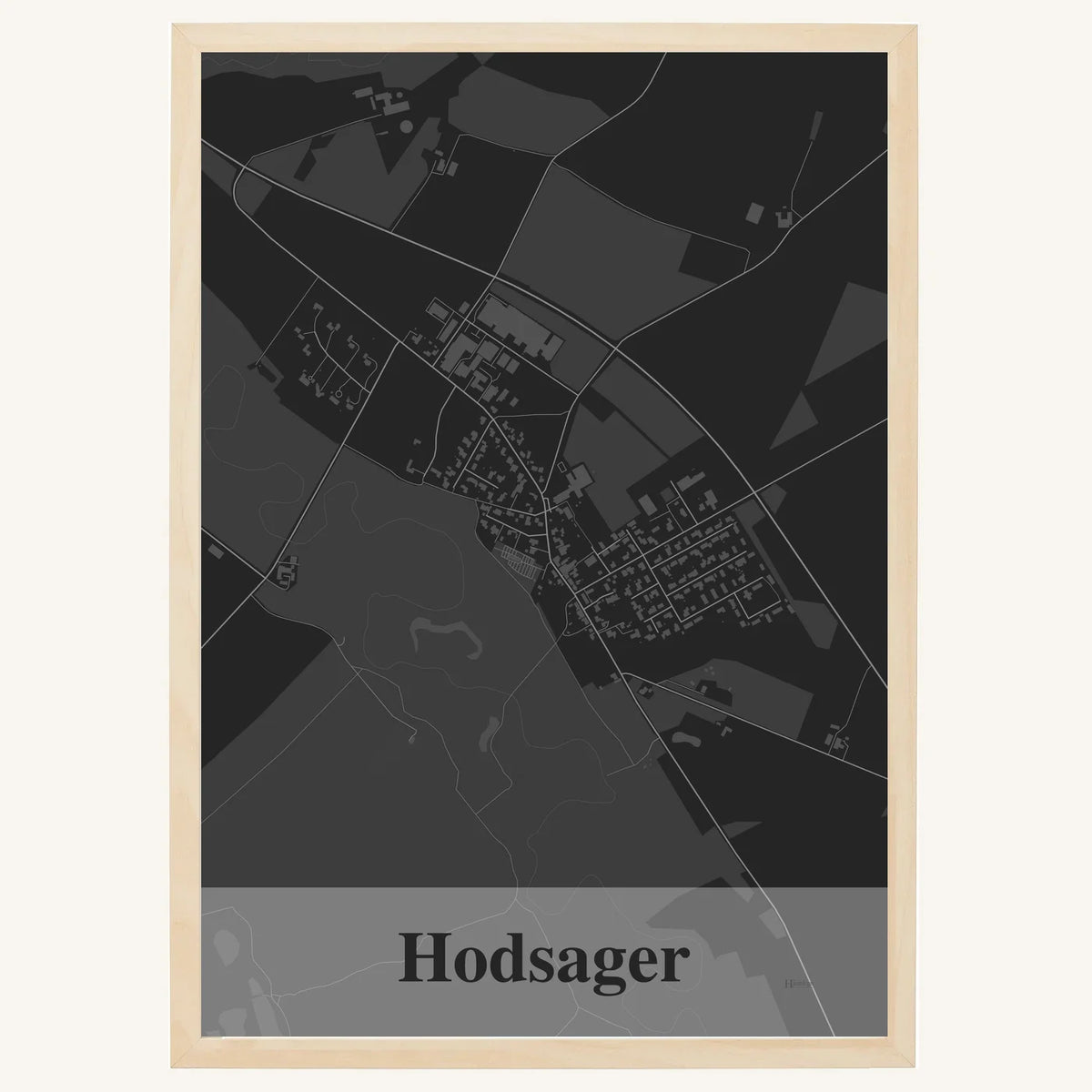 Hodsager plakat – Firkantet 2026 – Mørk grå
