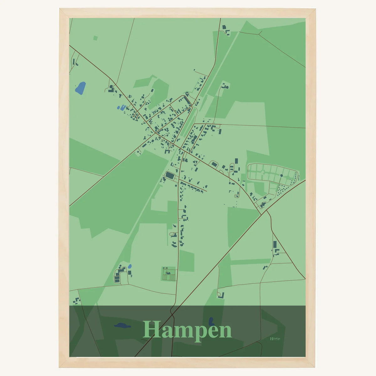 Hampen plakat – Firkantet 2026 – Lys pastel grøn