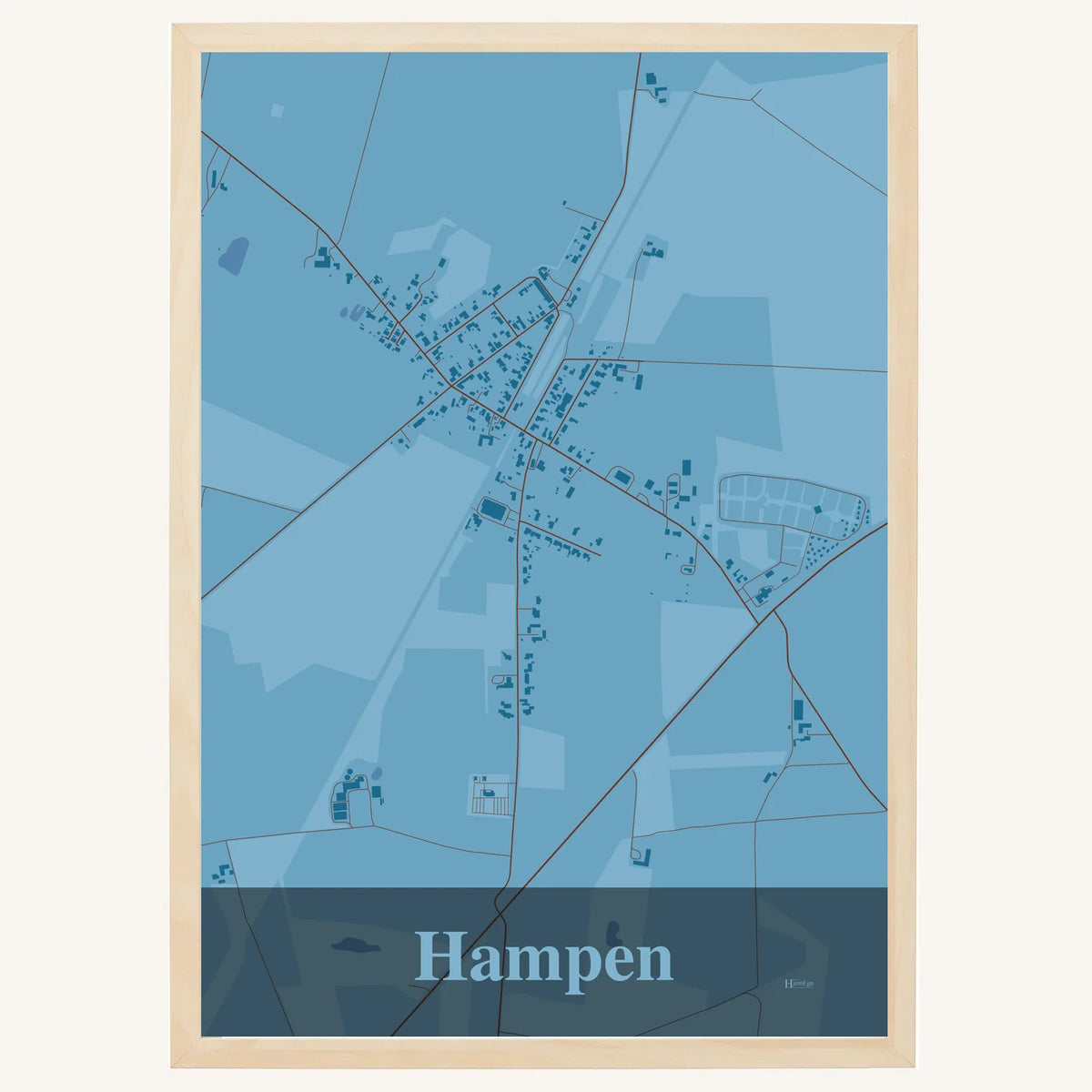 Hampen plakat – Firkantet 2026 – Lys pastel blå