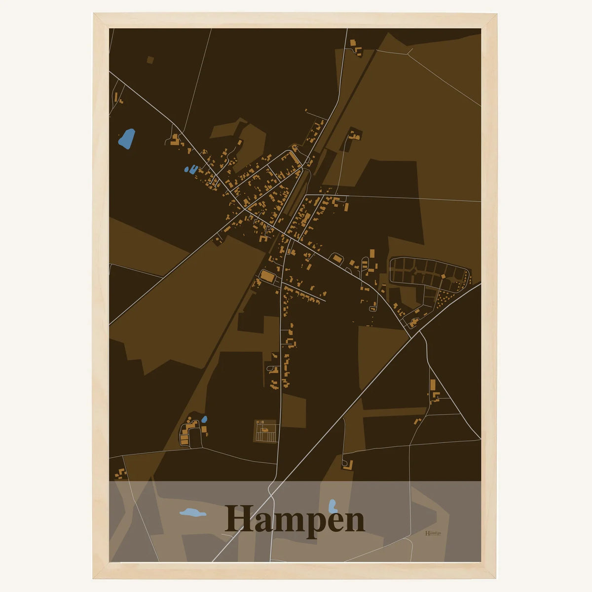 Hampen plakat – Firkantet 2026 – Mørk brun