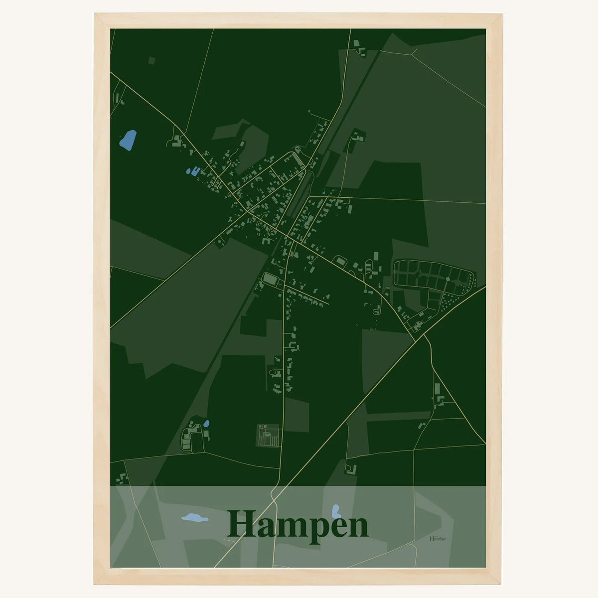 Hampen plakat – Firkantet 2026 – Mørk grøn