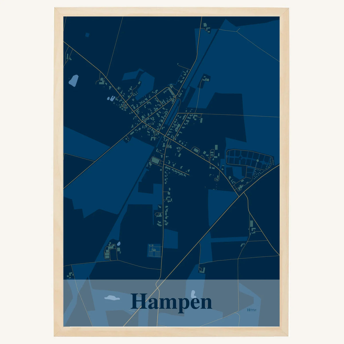 Hampen plakat – Firkantet 2026 – Mørk blå