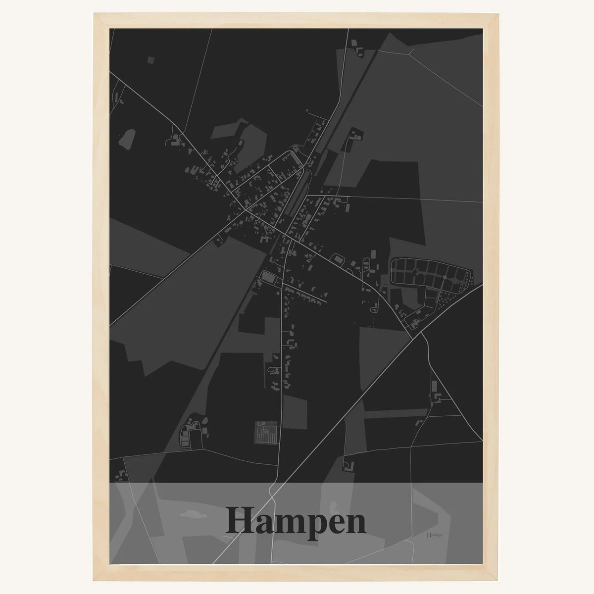 Hampen plakat – Firkantet 2026 – Mørk grå