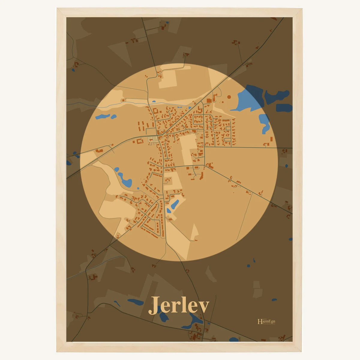 Jerlev plakat – Centrum 2026 – Lys pastel brun