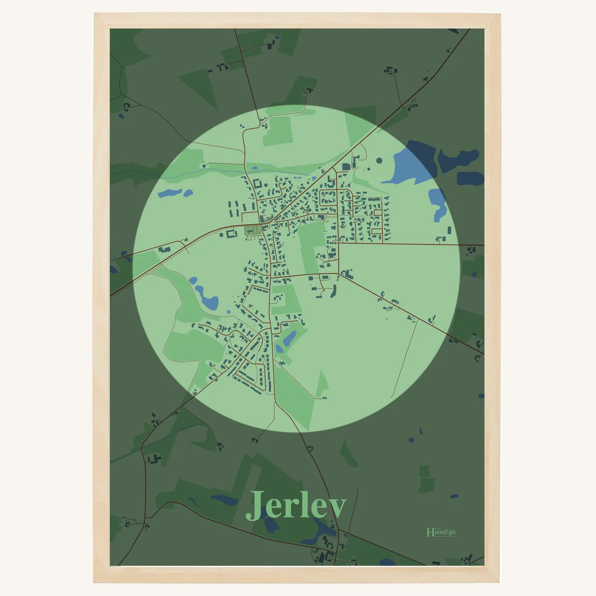Jerlev plakat – Centrum 2026 – Lys pastel grøn