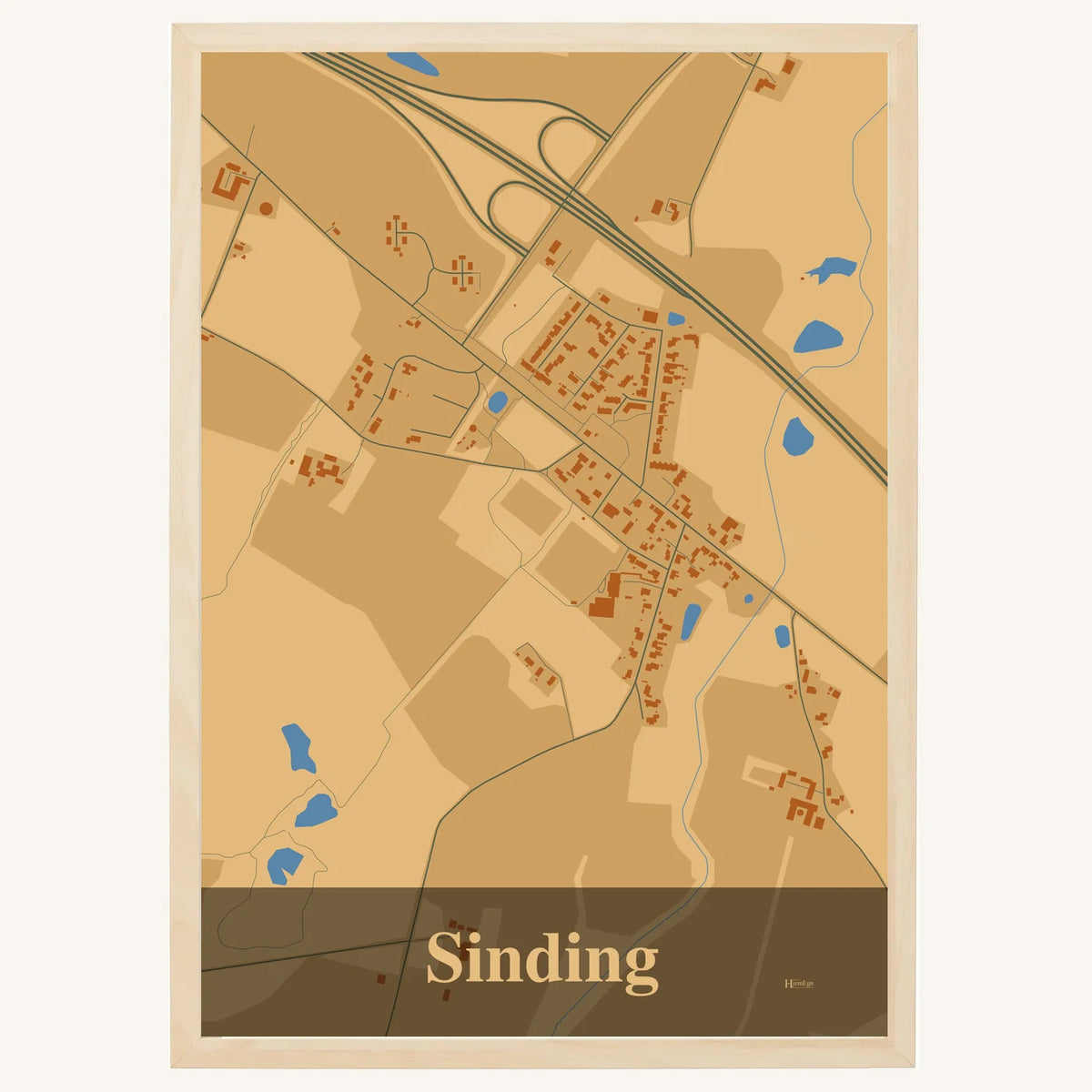 Sinding plakat – Firkantet 2026 – Lys pastel brun