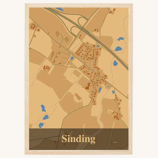Sinding plakat – Firkantet 2026 – Lys pastel brun