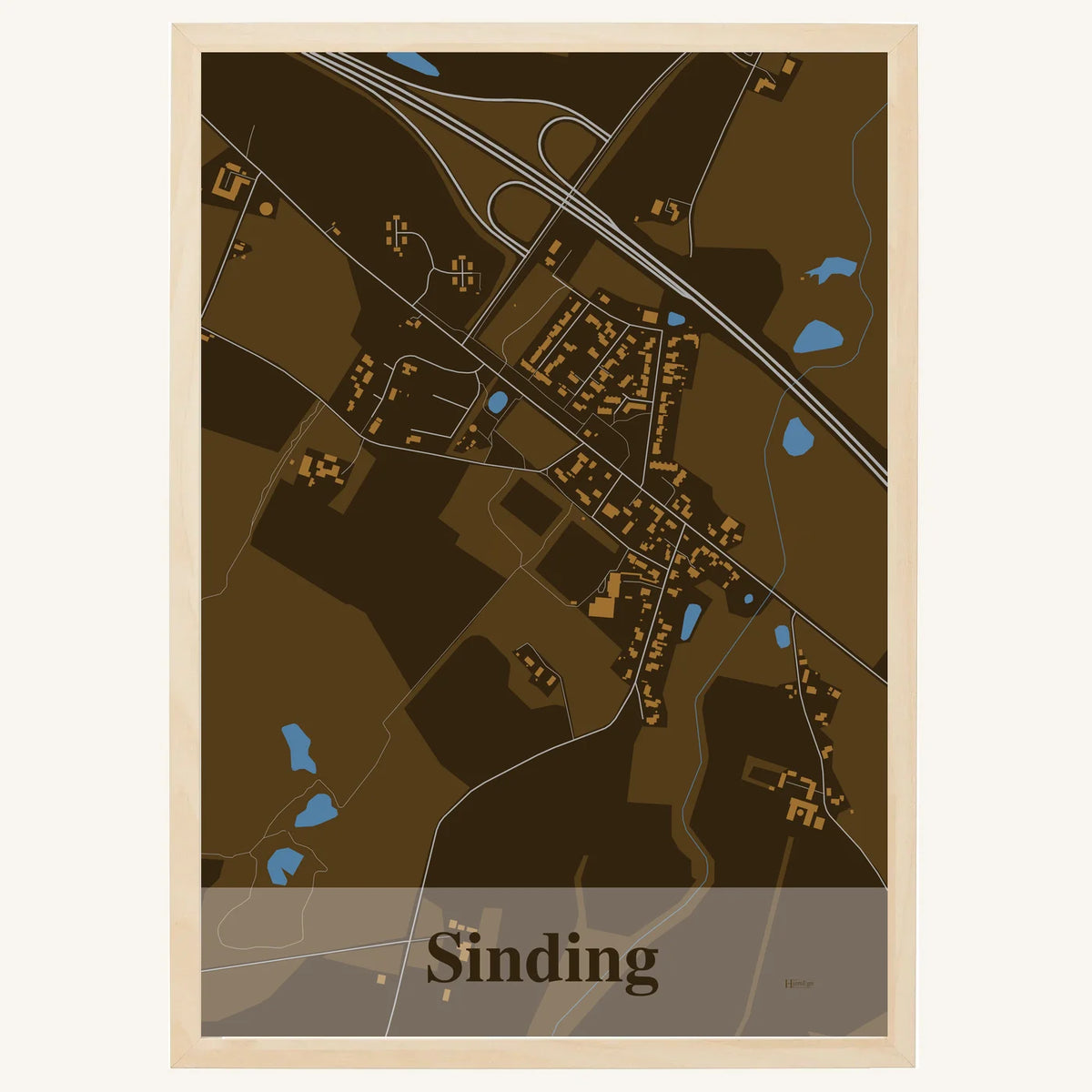 Sinding plakat – Firkantet 2026 – Mørk brun