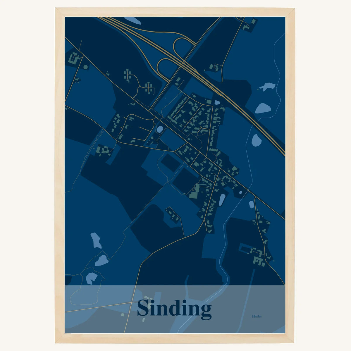 Sinding plakat – Firkantet 2026 – Mørk blå