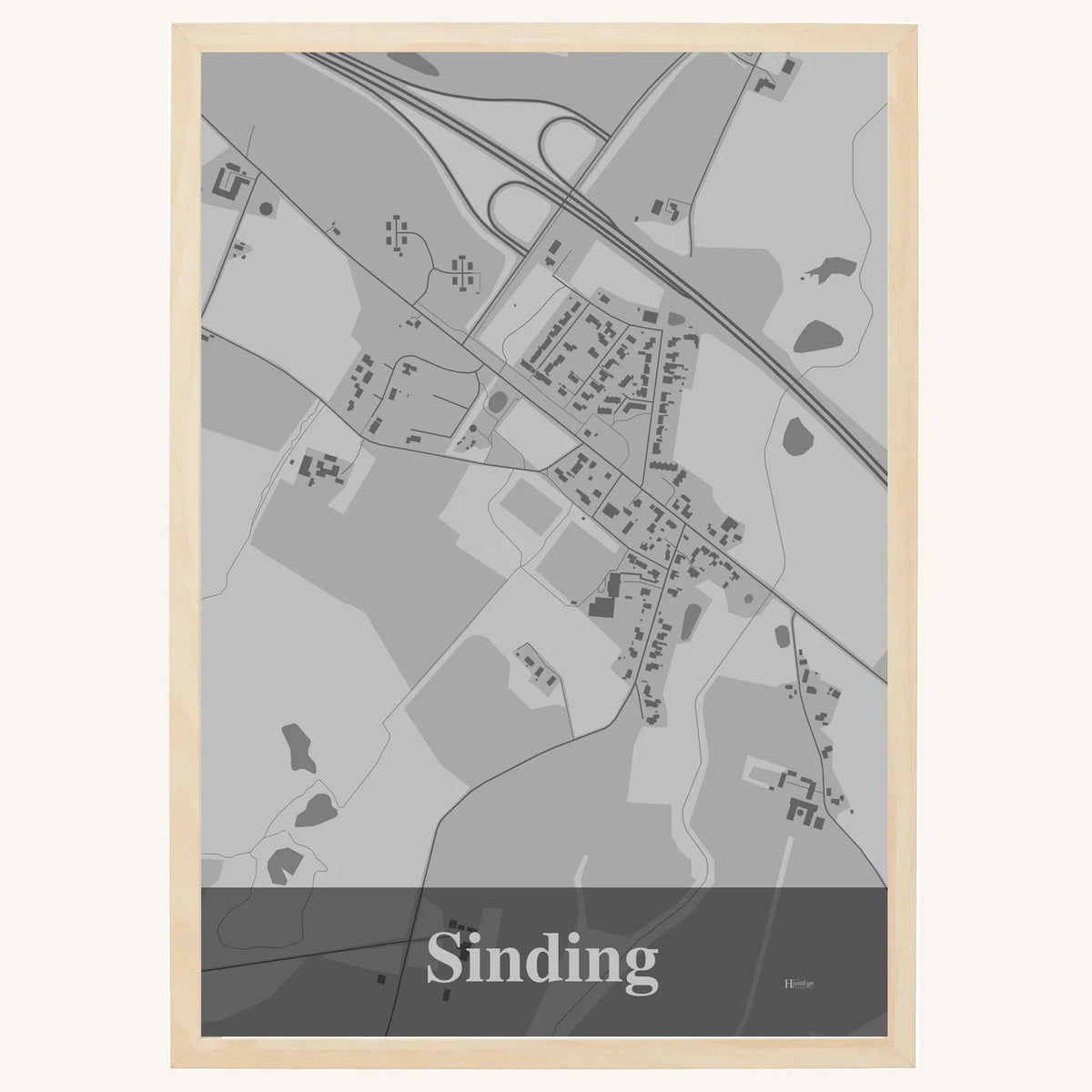 Sinding plakat – Firkantet 2026 – Lys pastel grå