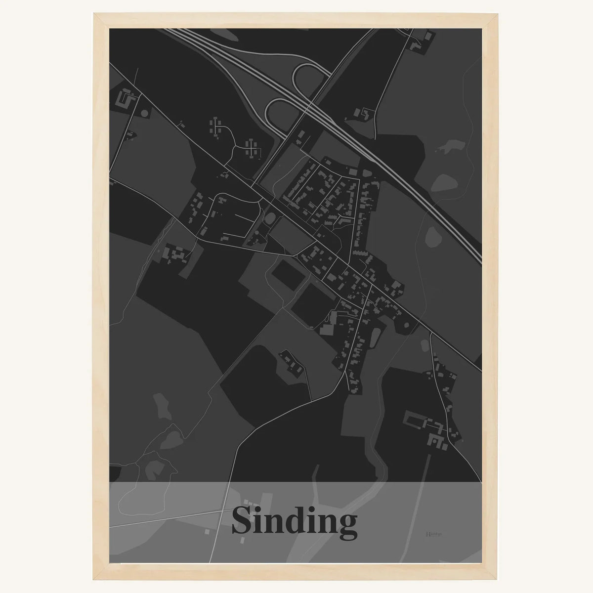 Sinding plakat – Firkantet 2026 – Mørk grå