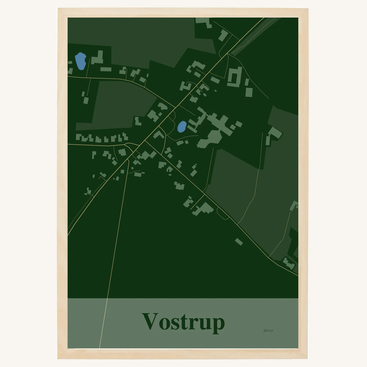 Vostrup plakat – Firkantet 2026 – Mørk grøn